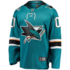 San Jose Sharks Youth Home Breakaway Custom Jersey - Teal 2019