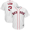 Image of Sandy Leon Boston Red Sox Majestic Home Cool Base Replica Player Jersey - White 2019