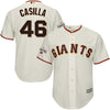 Image of Santiago Casilla San Francisco Giants Majestic World Series Champions Cool Base Jersey - Cream 2019