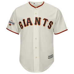 Santiago Casilla San Francisco Giants Majestic World Series Champions Cool Base Jersey - Cream 2019