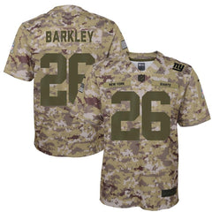 Saquon Barkley New York Giants Youth Salute to Service Game Jersey - Camo 2019