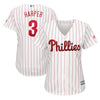 Image of Bryce Harper Philadelphia Phillies Majestic Women's Home Cool Base Replica Player Jersey - White/Scarlet 2019
