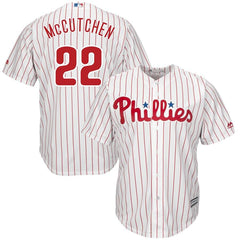 Andrew McCutchen Philadelphia Phillies Majestic Official Cool Base Player Jersey – White/Scarlet 2019