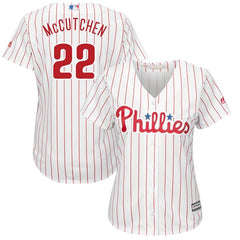 Andrew McCutchen Philadelphia Phillies Majestic Women's Cool Base Player Jersey - White/Scarlet 2019