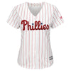 Image of Bryce Harper Philadelphia Phillies Majestic Women's Home Cool Base Replica Player Jersey - White/Scarlet 2019