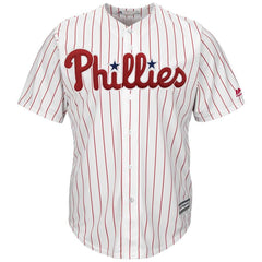 Philadelphia Phillies Majestic Home Cool Base Custom Jersey – White/Scarlet 2019