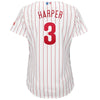 Image of Bryce Harper Philadelphia Phillies Majestic Women's Home Cool Base Replica Player Jersey - White/Scarlet 2019