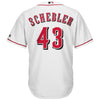 Image of Scott Schebler Cincinnati Reds Majestic Home Cool Base Replica Player Jersey - White 2019