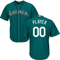 Seattle Mariners Majestic Cool Base Custom Jersey - Northwest Green 2019