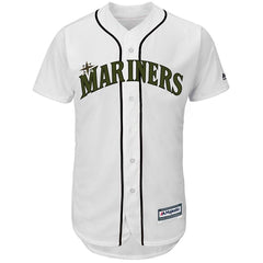 Seattle Mariners Majestic Memorial Day Cool Base Team Jersey - White 2019