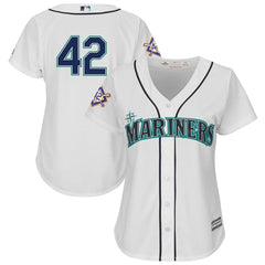 Seattle Mariners Majestic Women's 2019 Jackie Robinson Day Official Cool Base Jersey – White 2019