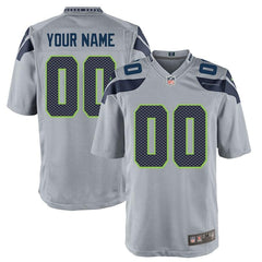 Seattle Seahawks Custom Alternate Game Jersey - Gray 2019