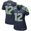 Image of Seattle Seahawks Girls Youth Replica Game Jersey - College Navy 2019