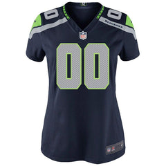 Seattle Seahawks Women's Custom Game Jersey - College Navy 2019