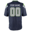 Image of Seattle Seahawks Youth Custom Game Jersey - College Navy 2019