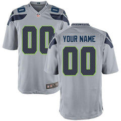 Seattle Seahawks Youth Game Custom Jersey – Gray 2019