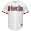 Image of AJ Pollock Arizona Diamondbacks Majestic Official Cool Base Player Jersey - White/Sedona Red 2019