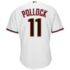 Image of AJ Pollock Arizona Diamondbacks Majestic Official Cool Base Player Jersey - White/Sedona Red 2019