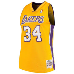 Shaquille O`Neal Los Angeles Lakers Mitchell & Ness 1999-00 Hardwood Classics Swingman Jersey – Gold 2019