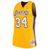 Image of Shaquille O`Neal Los Angeles Lakers Mitchell &amp; Ness 1999-00 Hardwood Classics Swingman Jersey – Gold 2019