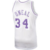 Image of Shaquille O'Neal Los Angeles Lakers Mitchell &amp; Ness Hardwood Classics Platinum Swingman Jersey 2019