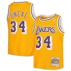 Shaquille O'Neal Los Angeles Lakers Mitchell &amp; Ness Youth Swingman Throwback Jersey – Gold 2019