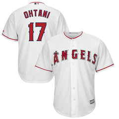 Shohei Ohtani Los Angeles Angels Majestic Official Cool Base Player Jersey – White 2019