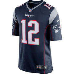 Tom Brady New England Patriots Game Jersey - Navy Blue/Silver 2019