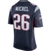 Image of Sony Michel New England Patriots Game Jersey – Navy 2019