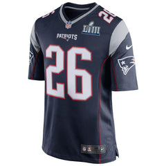 Sony Michel New England Patriots Super Bowl LIII Bound Game Jersey – Navy 2019