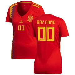 Spain National Team Women's World Cup Home Replica Custom Jersey – Red 2019