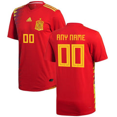 Spain National Team World Cup Home Custom Jersey – Red 2019