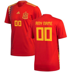 Spain National Team Youth Home Replica Custom Jersey - Red 2019