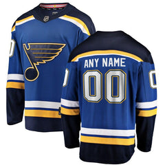 St. Louis Blues Home Breakaway Custom Jersey - Blue 2019