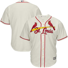 St. Louis Cardinals Majestic Official Cool Base Jersey - Cream 2019