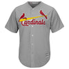 Image of St. Louis Cardinals Majestic Official Cool Base Jersey - Gray 2019