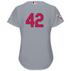 Image of St. Louis Cardinals Majestic Women's 2019 Jackie Robinson Day Official Cool Base Jersey – Gray 2019