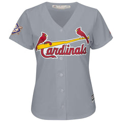 St. Louis Cardinals Majestic Women's 2019 Jackie Robinson Day Official Cool Base Jersey – Gray 2019