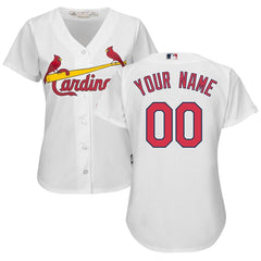 St. Louis Cardinals Majestic Women's Cool Base Custom Jersey - White 2019