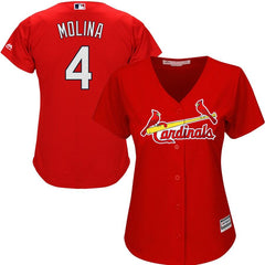 St. Louis Cardinals Majestic Women's Cool Base Player Jersey - Red 2019