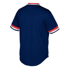 St. Louis Cardinals Mitchell & Ness Cooperstown Collection Mesh Wordmark V-Neck Jersey – Navy 2019