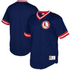 Image of St. Louis Cardinals Mitchell &amp; Ness Mesh V-Neck Jersey – Navy 2019