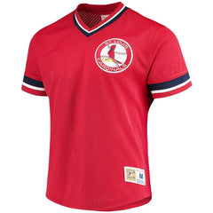 St. Louis Cardinals Mitchell & Ness Mesh V-Neck Jersey – Red 2019