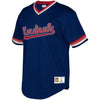 Image of St. Louis Cardinals Mitchell &amp; Ness Youth Cooperstown Collection Mesh Wordmark V-Neck Jersey – Navy 2019