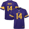 Image of Stefon Diggs Minnesota Vikings Youth Color Rush Game Jersey - Purple 2019