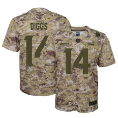 Stefon Diggs Minnesota Vikings Youth Salute to Service Game Jersey - Camo 2019