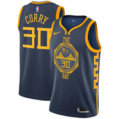 Stephen Curry Golden State Warriors City Edition Swingman Jersey – Navy 2019