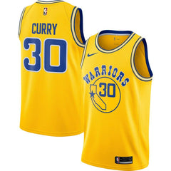 Stephen Curry Golden State Warriors Hardwood Classics Swingman Jersey – Gold 2019