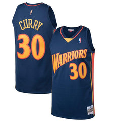 Stephen Curry Golden State Warriors Mitchell &amp; Ness 2009-10 Hardwood Classics Swingman Jersey - Navy 2019