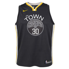 Stephen Curry Golden State Warriors Youth Swingman Jersey Black - Statement Edition 2019